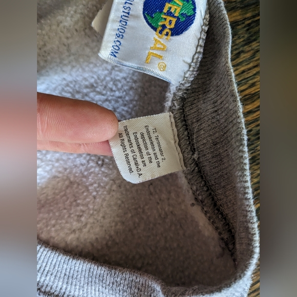 Vintage 90s Terminator 2 3D Universal Studios Promo Sweatshirt, Size Large - Picture 6 of 6